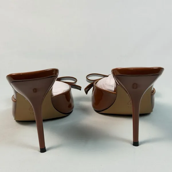 AAJ By Aminah Size-10M Womens Giselle Tan Bow Mule Dress Sandals‎ - Image 7