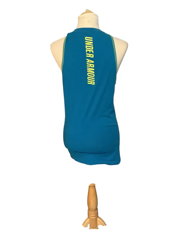 Under Armour Teal Blue Racerback Athletic Tank Top - Size Small - Image 2