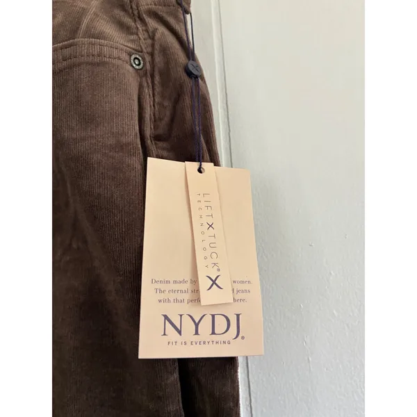 NWT NYDJ Marilyn Straight Corduroy Pants Coffee Bean Brown 22WP - Image 5
