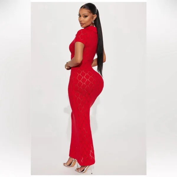 Dream Vacation Crochet Maxi Dress - Image 4