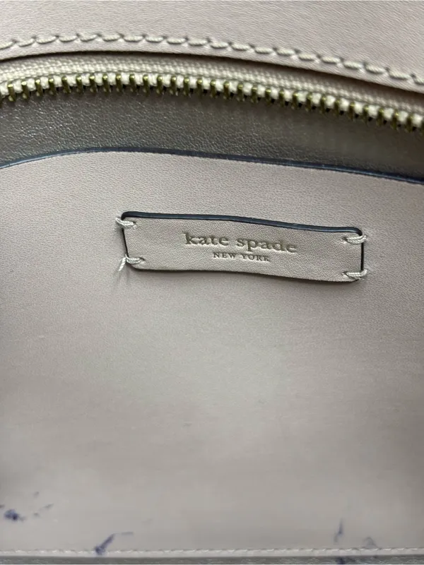 Kate Spade New York Scalloped Leather Satchel Crossbody Bag - Blush Pink - Image 3