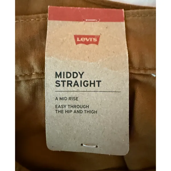 Levis Pants Womens Size 29 Brown Mid Rise Straight Twill Cotton 5 Pocket NWT - Image 8