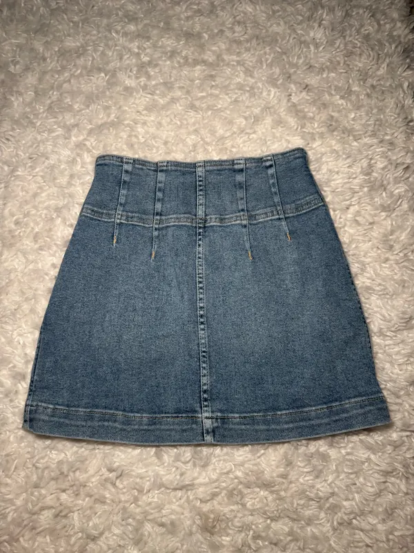 Free People Denim Skirt Mini - Image 7