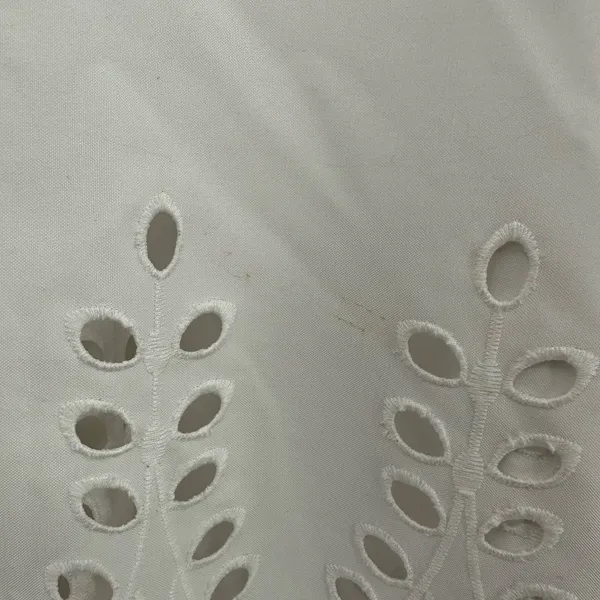 Blair size‎ XL white v neck dress large eyelet detail at cuffs and lower hem - Image 6