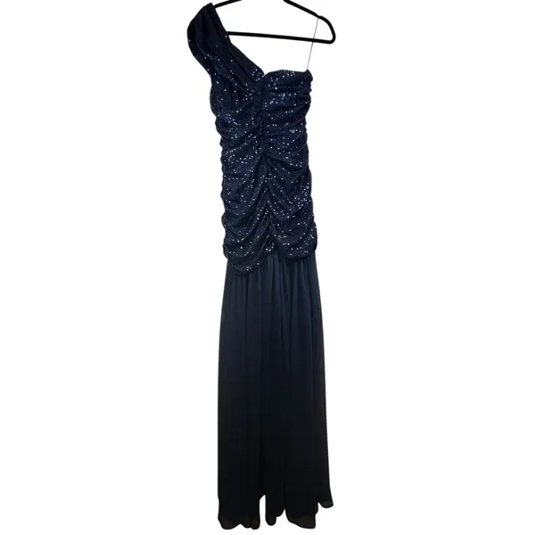 NWT - Hello Molly Navy Blue Sequined Gown - Size M - Image 5