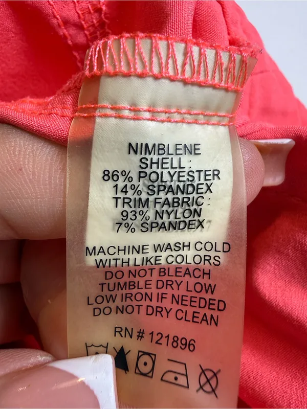 Title Nine Nimblene Coral Stretch Hiking Athletic Shorts Zip Pocket‎ Size12 - Image 11
