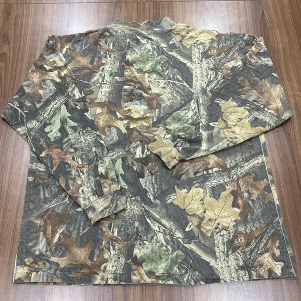 Vintage 90s Duxbak Advantage Timber Camo Long Sleeve Shirt Size XL - Image 2