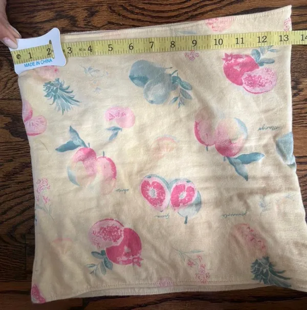 Hollister reversible yellow tube top with fruit print on one side and plain light yellow on the other side - Image 3