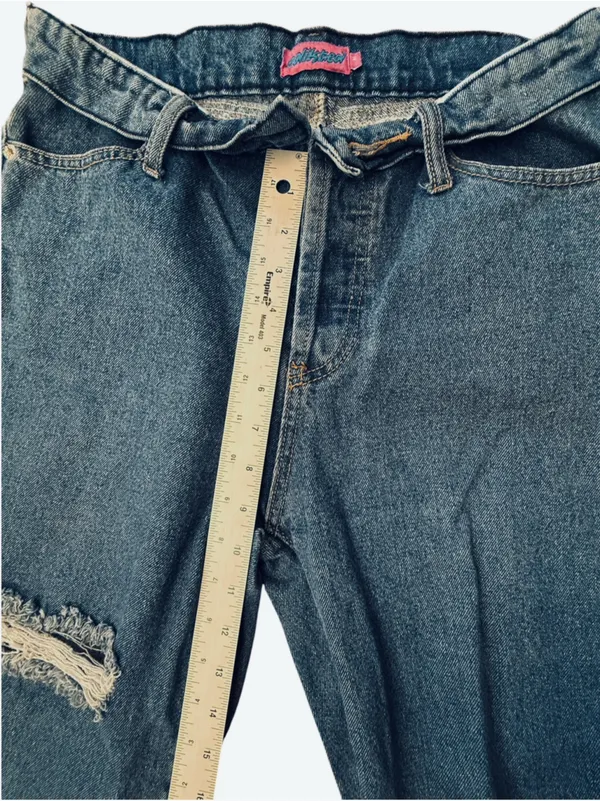 Edikted Roll Down Waist Distressed Baggy Jeans Women’s Size M Y2K - Image 13