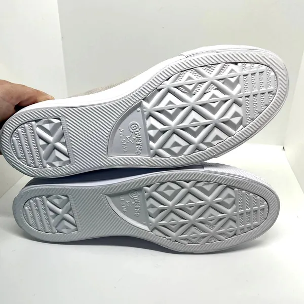 Converse Chuck Taylor All Star OX Leather Sneaker Pale Putty Silver Womens 8 - Image 8