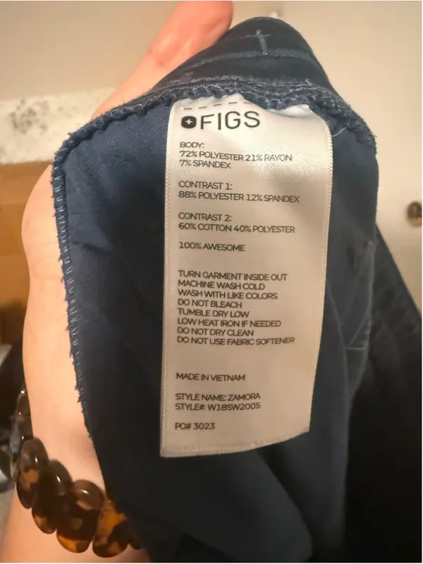 FIGS Scrubs Set Catarina & Zamora Jogger in Dark Harbour Blue- Size Medium Large - Image 5