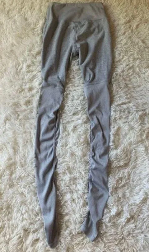 Alo Yoga Gray Ribbed Goddess Leggings - Image 5