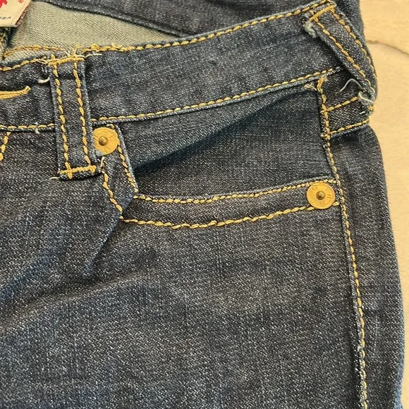 True religion women’s 30 gold threaded medium‎ wash jeans y2k vintage bootcut - Image 4