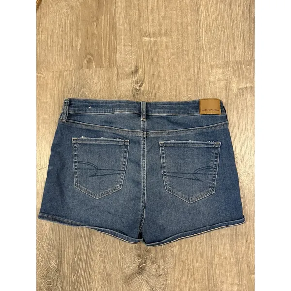 Women's American Eagle Next Level Stretch Shortie Denim Shorts Sz 10 - Image 6