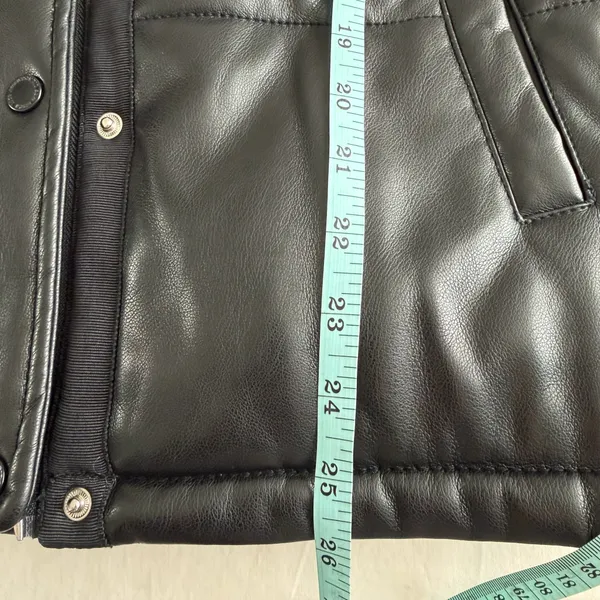 Abercrombie & Fitch Vegan Leather Puffer Vest - Image 8