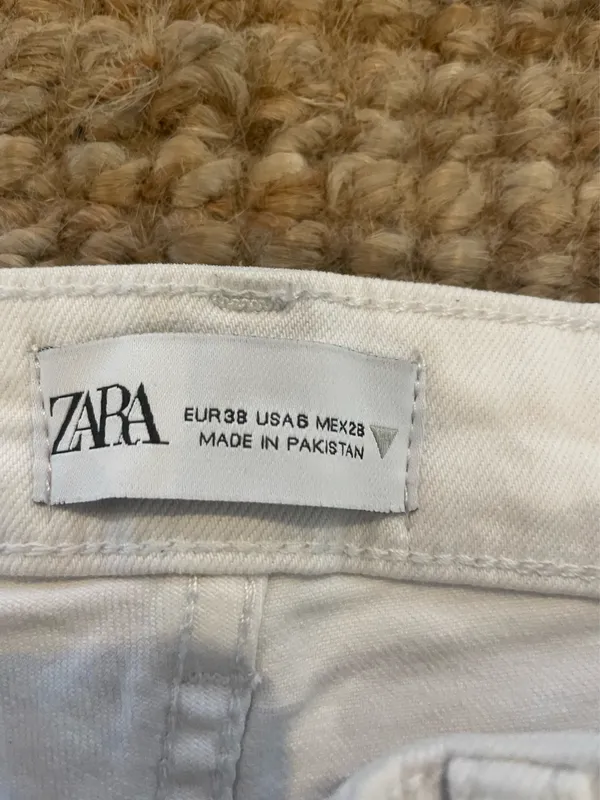 ZARA White Jeans Straight High-Waisted - Image 3