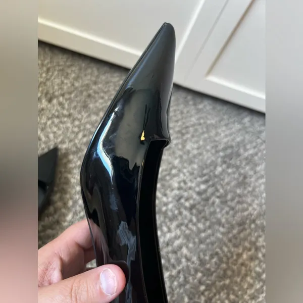 Zara Women’s Black Patent Pumps Heels Size EU 39‎ - Image 16