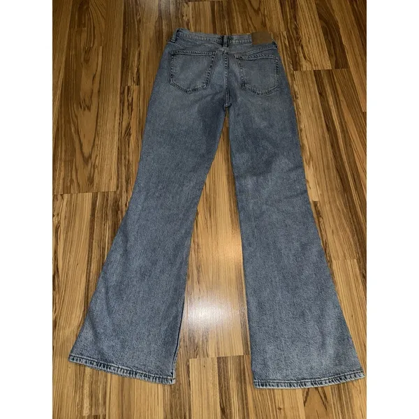 Aeropostale Women's Sz‎ 8 R High Rise Flare Soft Flex Distressed Jeans - Image 5