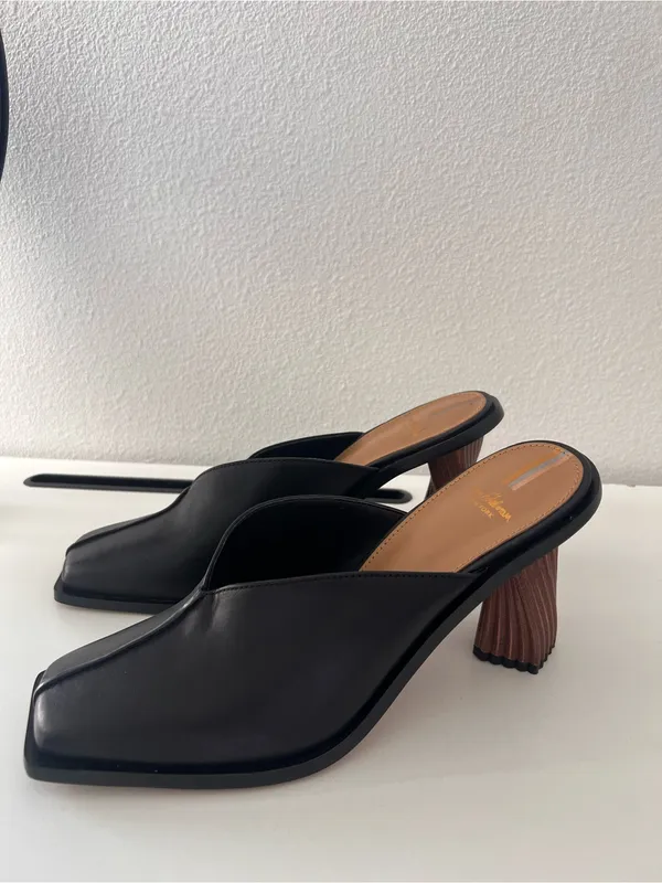 Sam Edelman Everly Sculptural Heeled Mules Size 9 - Image 6