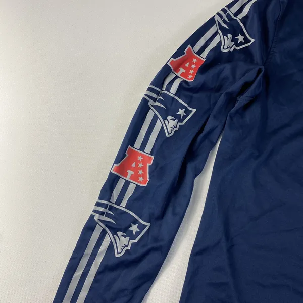 New England Patriots 1/4 Zip Shirt Mens Medium Blue Dri-Fit NFL Team Apparel - Image 3