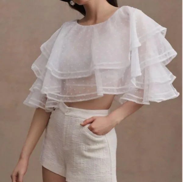 Nwt Bhldn Florence Tiered Bridal Topper - Image 3