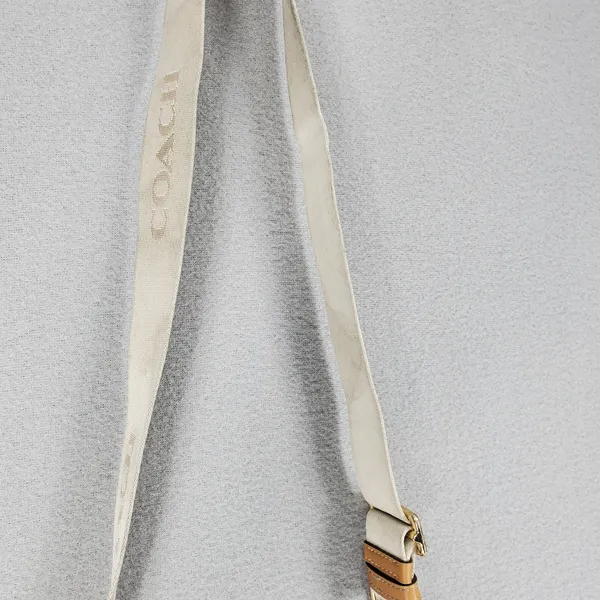 Coach North South Rowan File Bag‎ Women Khaki White Signature Canvas Crossbody - Image 7