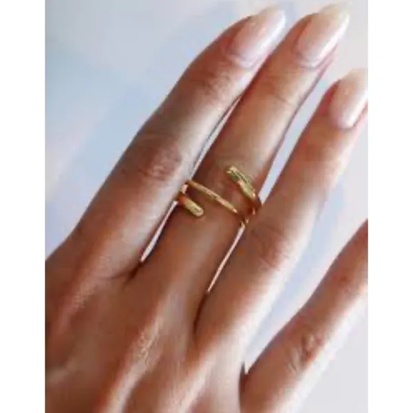 *NEW Coil‎ Ring Gold Plated Sterling Silver - Image 8