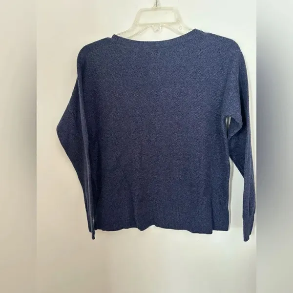 American Eagle Outfitters Crewneck Sweater Navy Size Small 55% Cotton - Image 7
