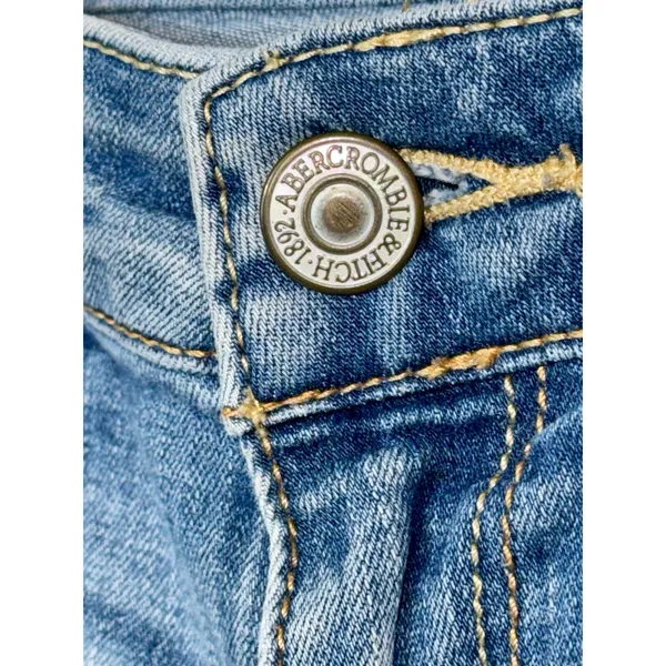 Abercrombie & Fitch Blue Denim Low Rise Skinny Jeans Womens Size 27 4 W27 x L31 - Image 5