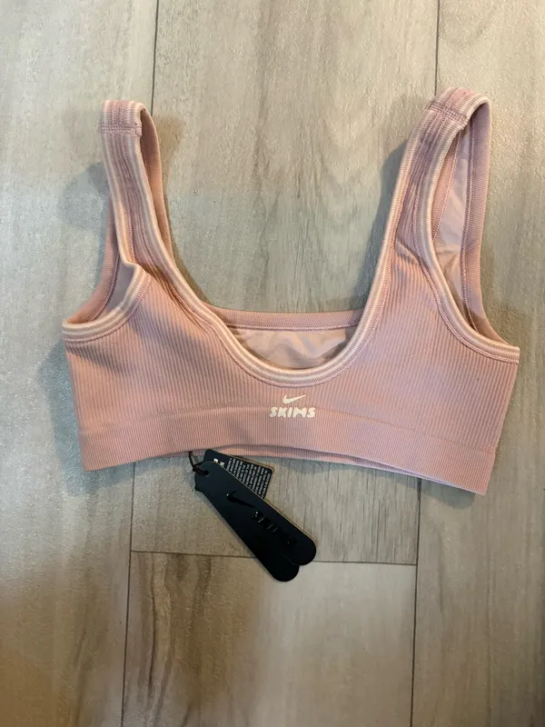 SKIMS x Nike ribbed seamless micro scoop bra Color Himalaya/ecru - Image 4
