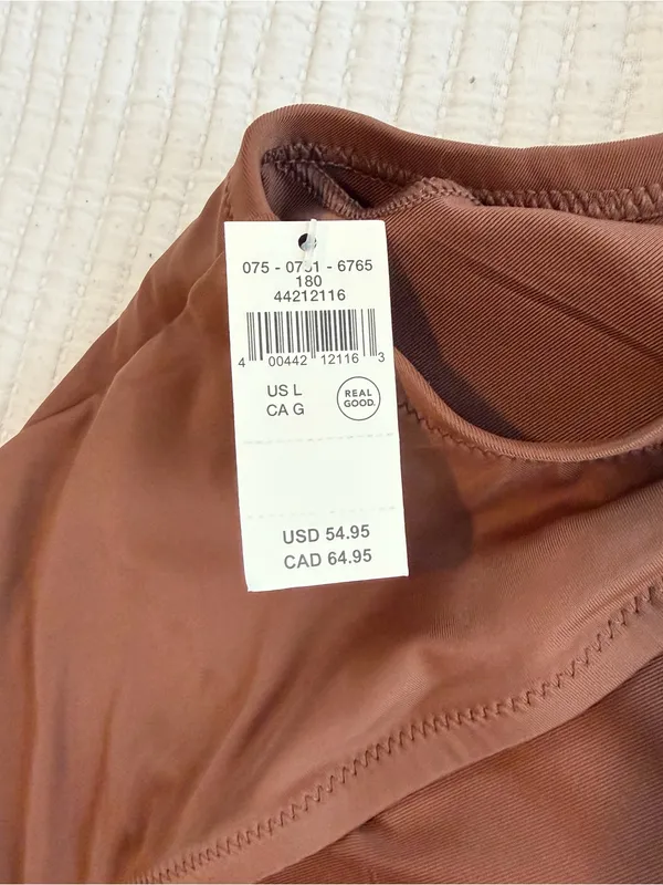 aerie Henley Full Coverage One Piece Swimsuit in Chocolate Brown NWT - Image 6