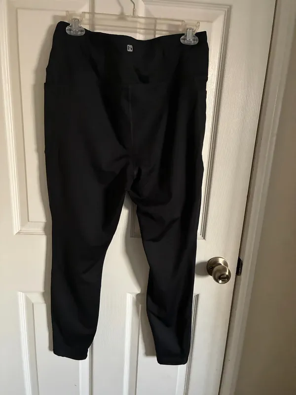 Hind Black Leggings for Women - Solid Black Activewear - Image 3