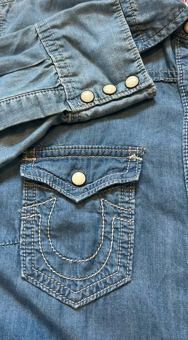 True Religion Denim Shirtdress S - Image 3