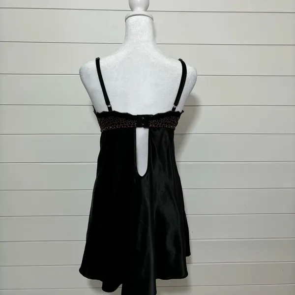 Thalia Sodi Black Cheetah Print Chemise Black&Brown Size‎ M - Image 3