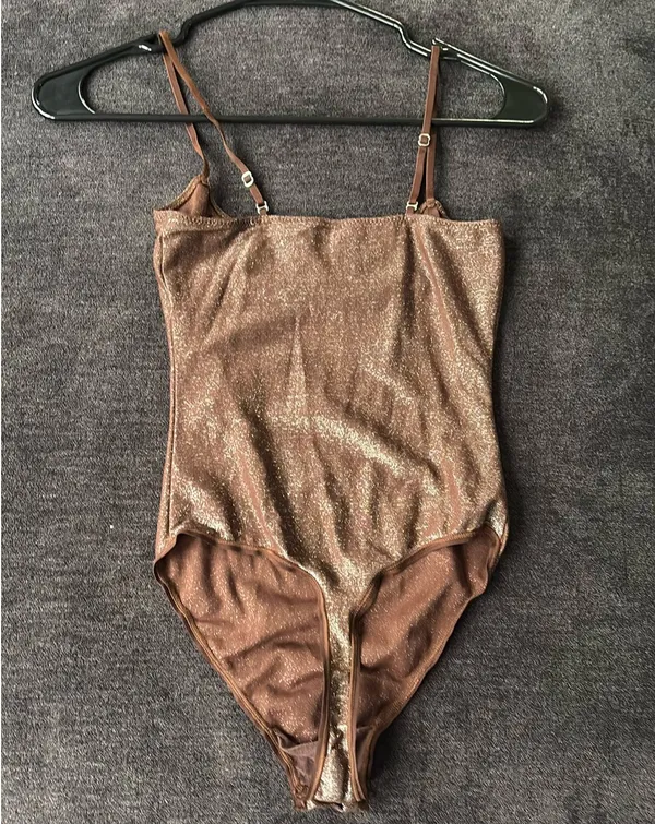 Skims brown glitter bodysuit - Image 4