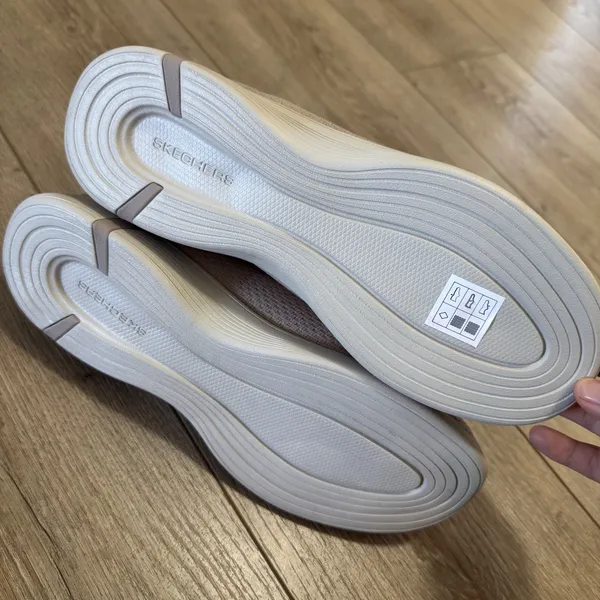 Skechers Slip-ins Womens 8.5 Taupe Gold Hands Free Air Cooled Memory Foam Shoes - Image 5
