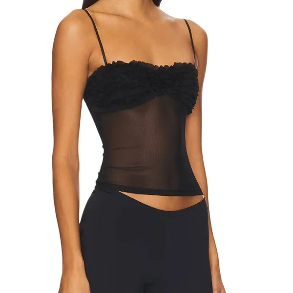 MORE TO COME Carmine Cami Top in Black, Size S - Image 2