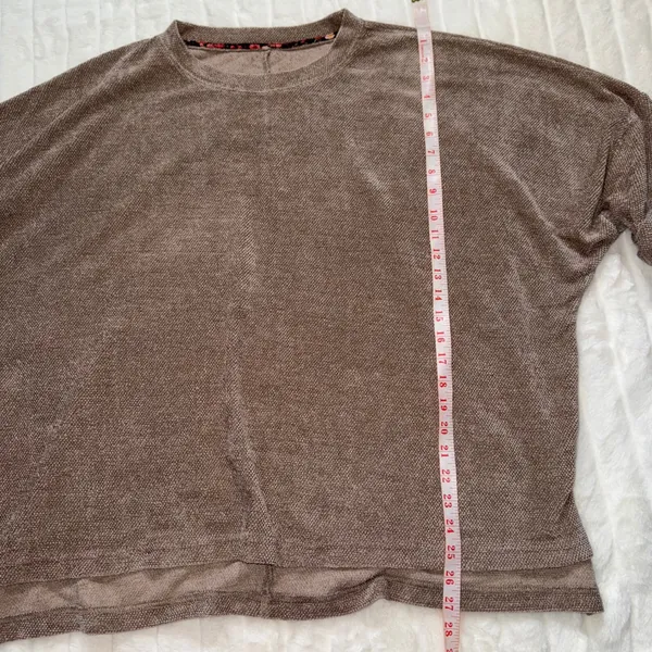 Umgee Womens Brown Textured Knit Dolman Sleeve Oversized Top‎ Size L - Image 7