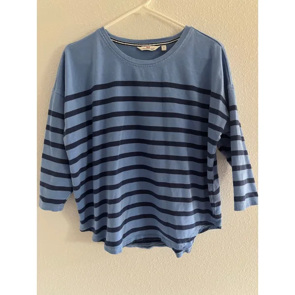 Vineyard Vines‎ Deluxe Tee Womens Medium Newport Blue Striped Coastal Beachy - Image 3