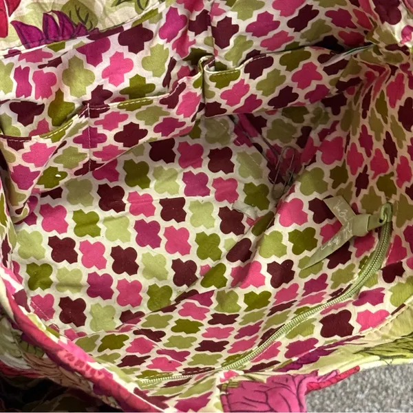 Vera Bradley Quilted Floral Shoulder Bag Pink Green Cottagecore Vintage Y2K - Image 11