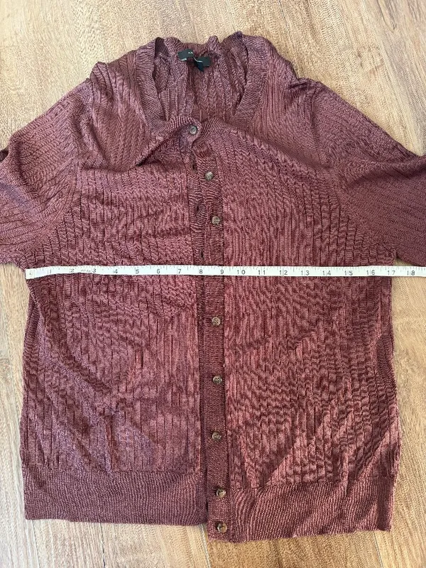 Ann Taylor Brown Button Down Cardigan - Size XL - Image 5