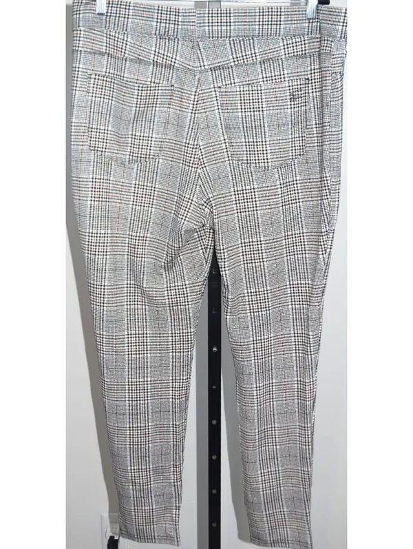 Seven7 Glen Plaid Pull On Ankle Pants Soft Stretch Slim Fit Plus Size XXL - Image 2