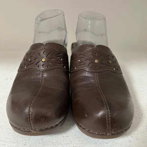 Dansko Dark Brown Leather Mules - Image 2