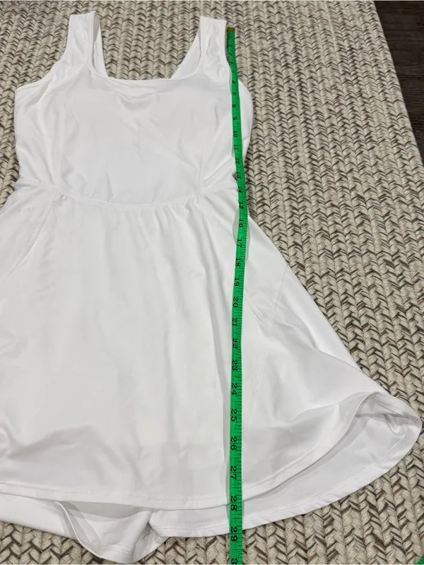 NWOT Halara White SoftlyZero Airy U Neck 2-in-1 Pocket Mini Active Dress - Image 12