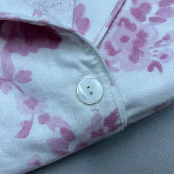 LoveShackFancy x Pottery Barn Flannel Pajama Set PJ Top & Bottoms Pink White NWT - Image 5
