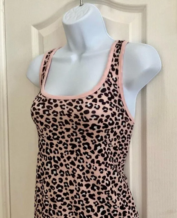 Animal Print Racerback Top Pink Size L - Image 2