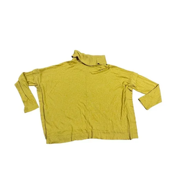 Anthropologie Postage Stamp marigold yellow‎ turtleneck sweater size medium - Image 2