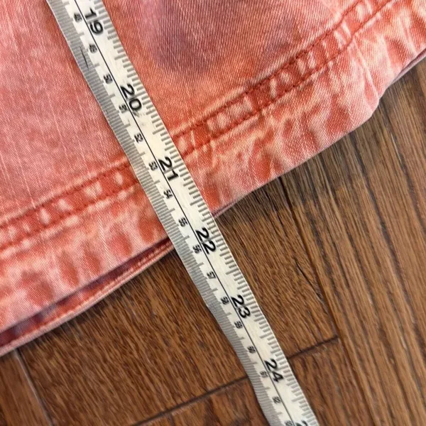 Free people orange mineral wash Ainsley ruffle blouse small - Image 9