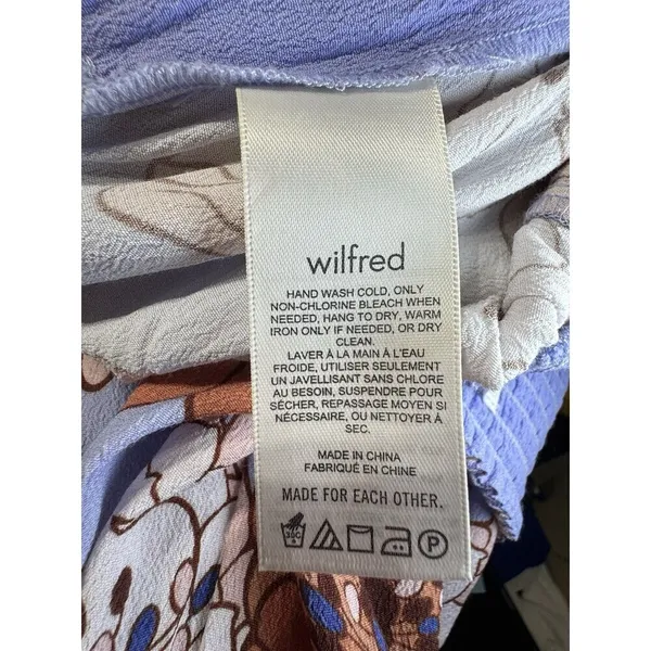 Aritzia Wilfred Chianti Jumpsuit Floral Sleeveless Crop Wide Leg Purple SIZE S - Image 9