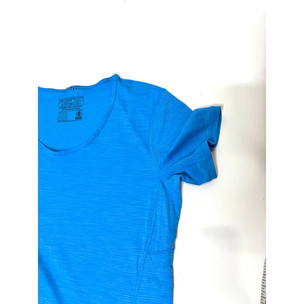 Patagonia Capilene Cool Lightweight Scoop Neck Short Sleeve Shirt Blue XS - Image 5